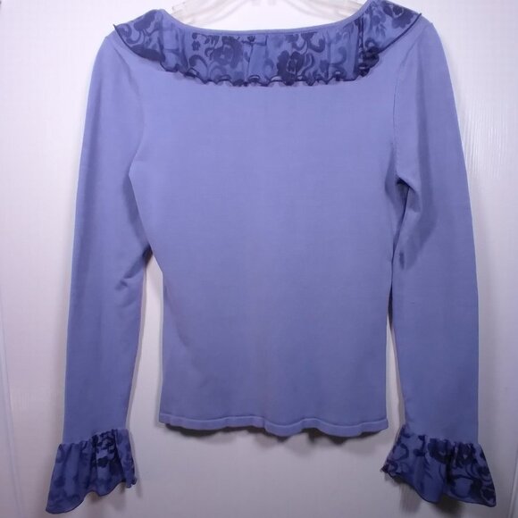 INC Silk Blend Ruffle Sweater SZ: Small - Picture 7 of 11